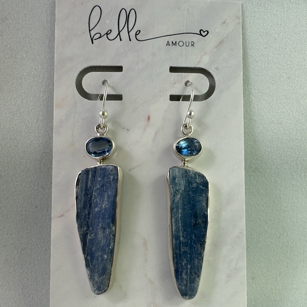 Kyanite- Curated Artisan Sterling Silver Earrings
